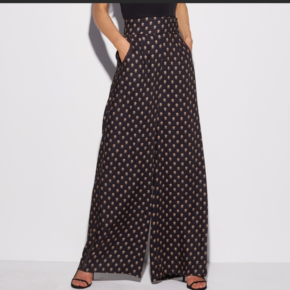 Anthropologie C/MEO Collective Palatial Printed Wide Leg Pants